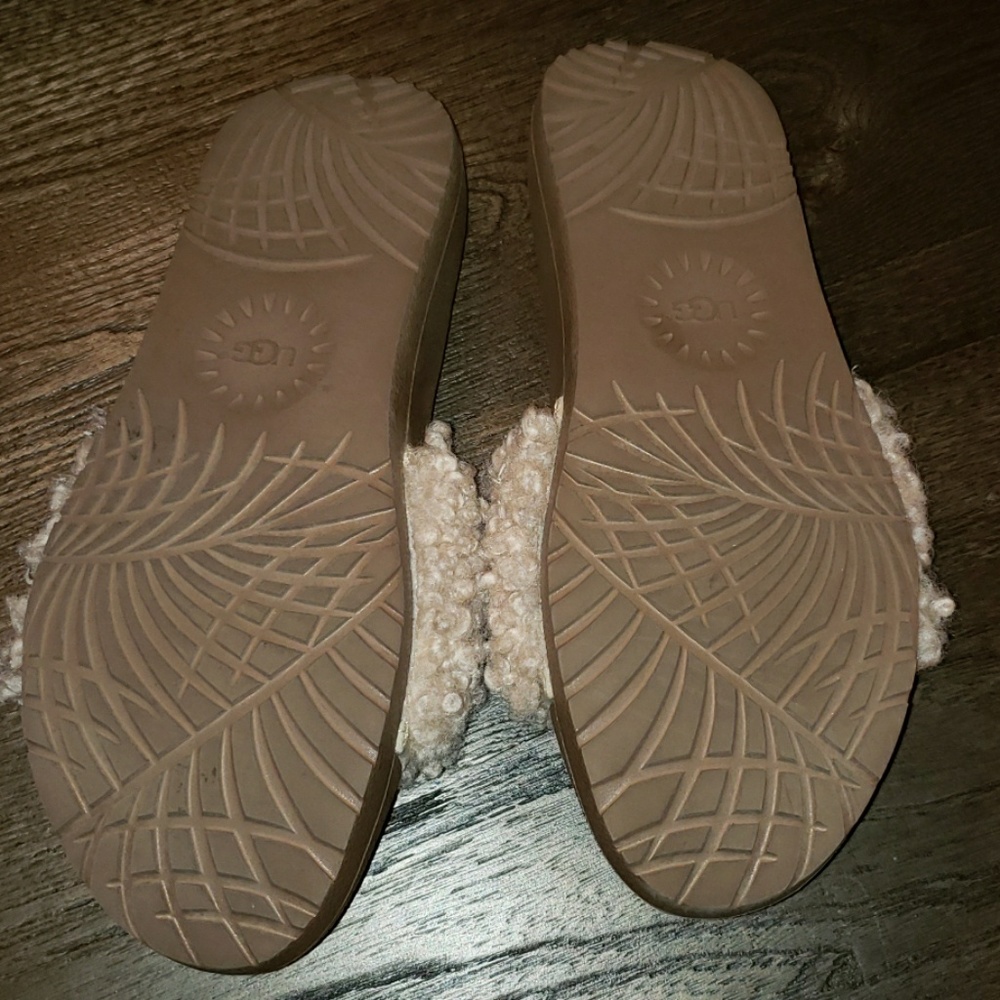 New Ugg Royale Natural Toscana Fur Curly Shearling Slide Slippers Size 8 - Picture 12 of 12